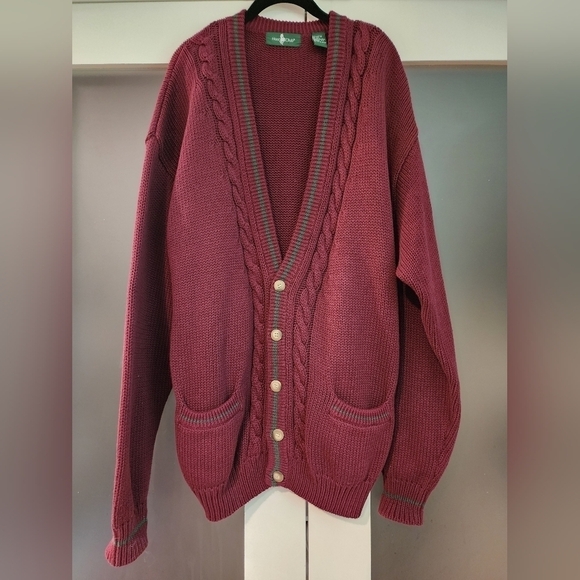 Vtg Hunt Club V-neck cardigan sweater - Picture 4 of 9